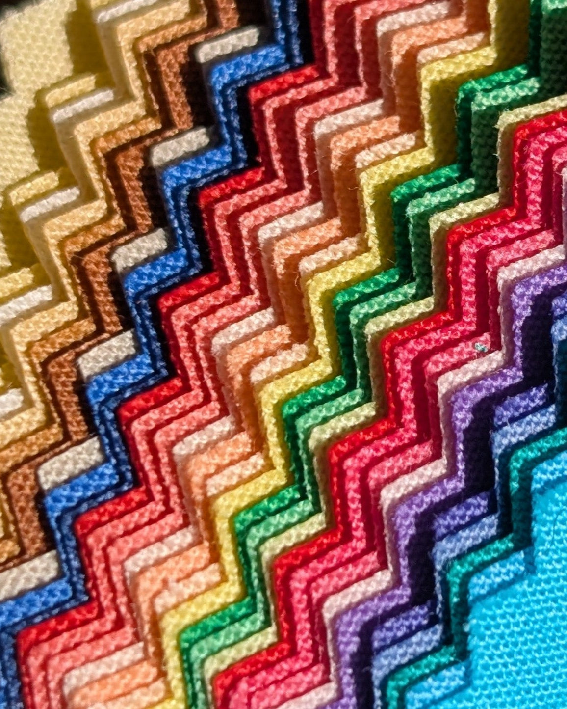 Spring seasonal colour fabric swatches used in personal styling consultation